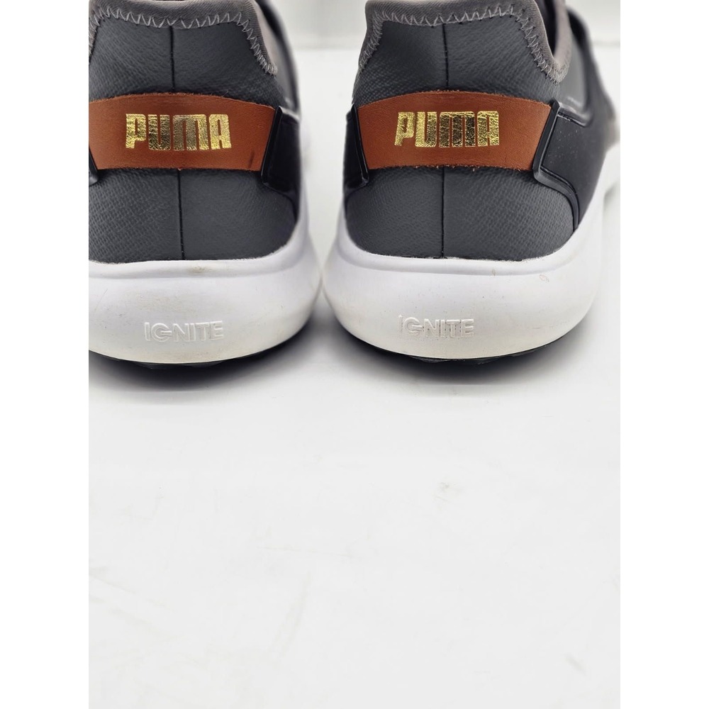 Puma Ignite Fasten8 Golf Shoes Mens 9.5 Grey Black 193000-01 Spikeless - Picture 3 of 13